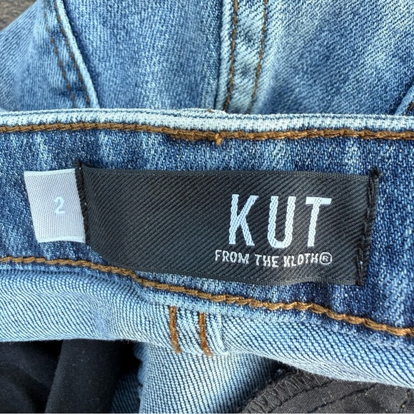 KUT From The Kloth Size 2 Gidget High Rise Fray Denim Shorts Size 2 - Picture 5 of 12